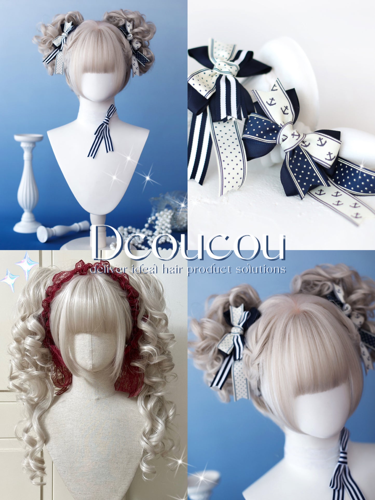 Poison Queen ツインテールウィッグ( シルバー)【DCOUCOU】