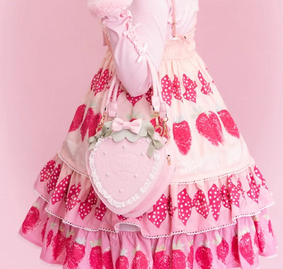 【受注予約~4/9】Sweet Strawberry Garden バッグ【Sheep Puff】