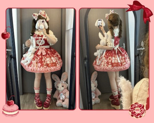 Strawberry Dessert Shop サロペット【Cupcakes】