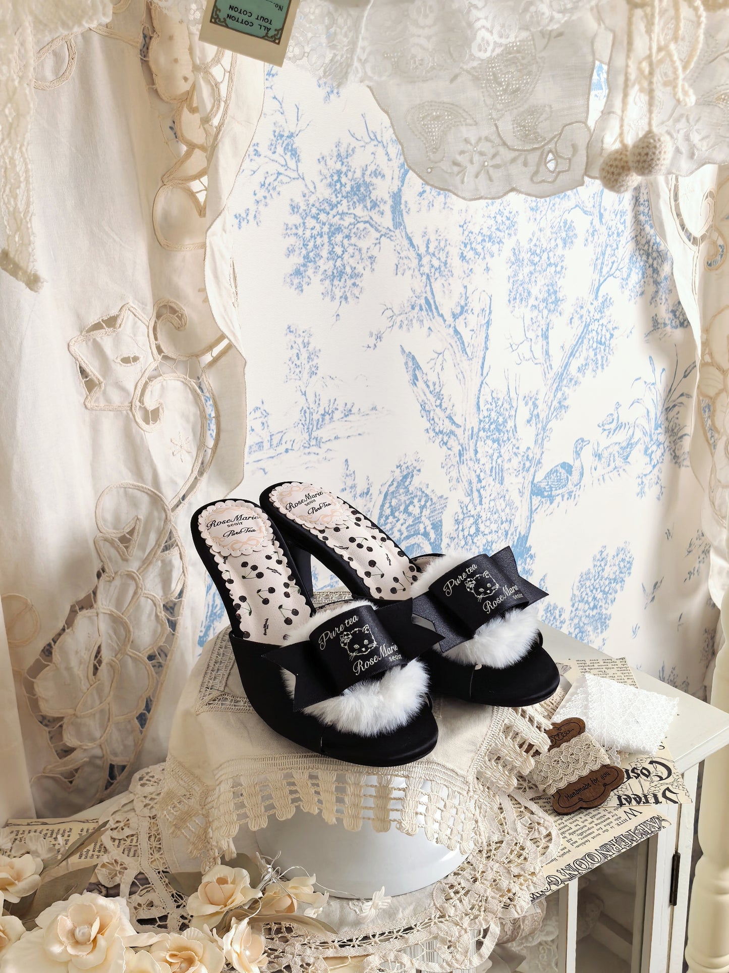 【受注予約~7/5】Fluffy Puff Shoes【Rose Marie seoir×Pure Tea】