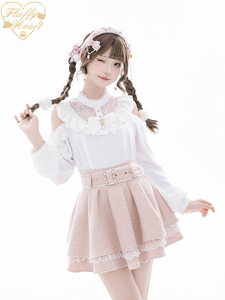 バックルベスト地雷系スカート【Fluffy Heart】