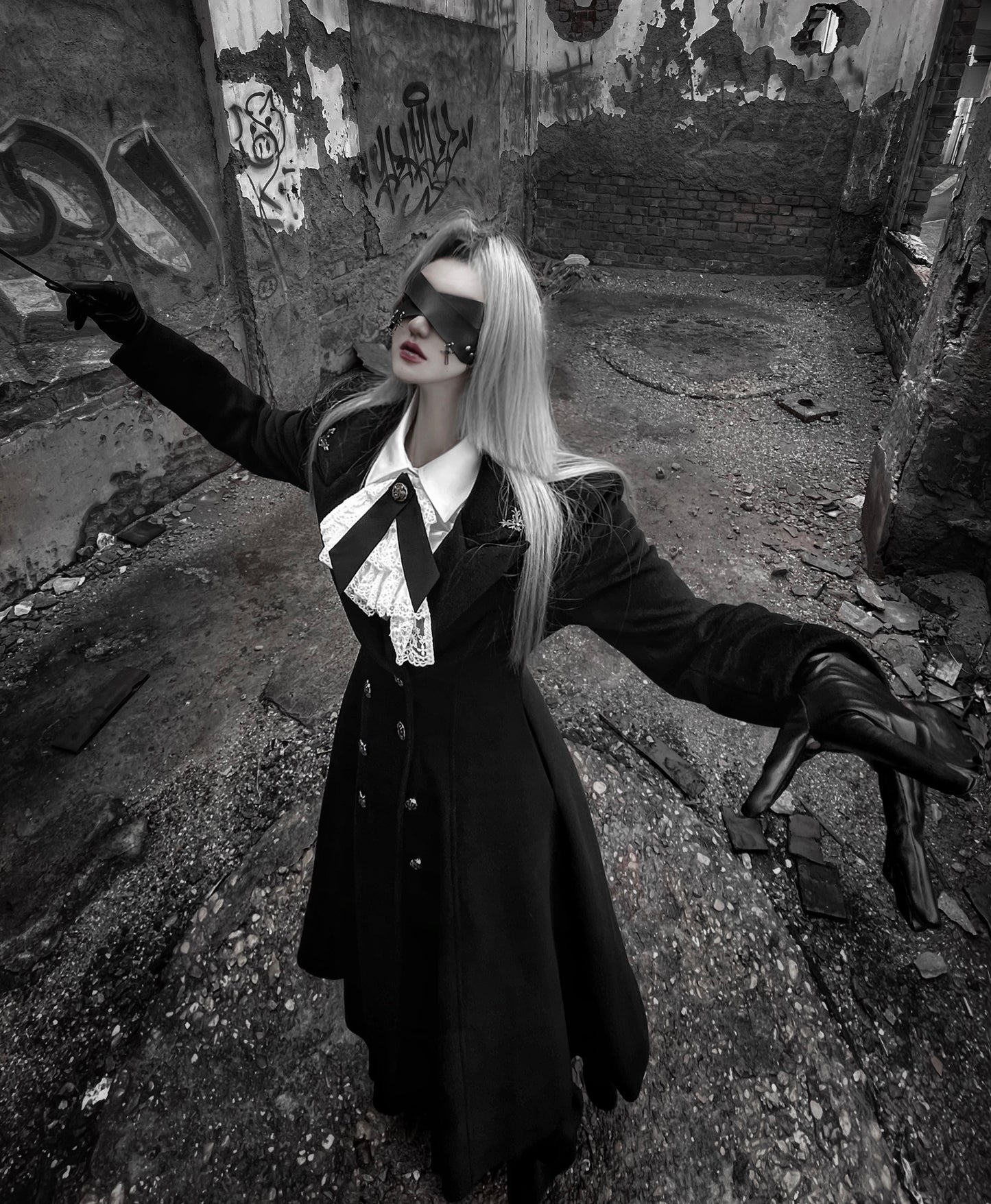 Dawn of Decline ダブルボタンロングコート【夜莺少女】