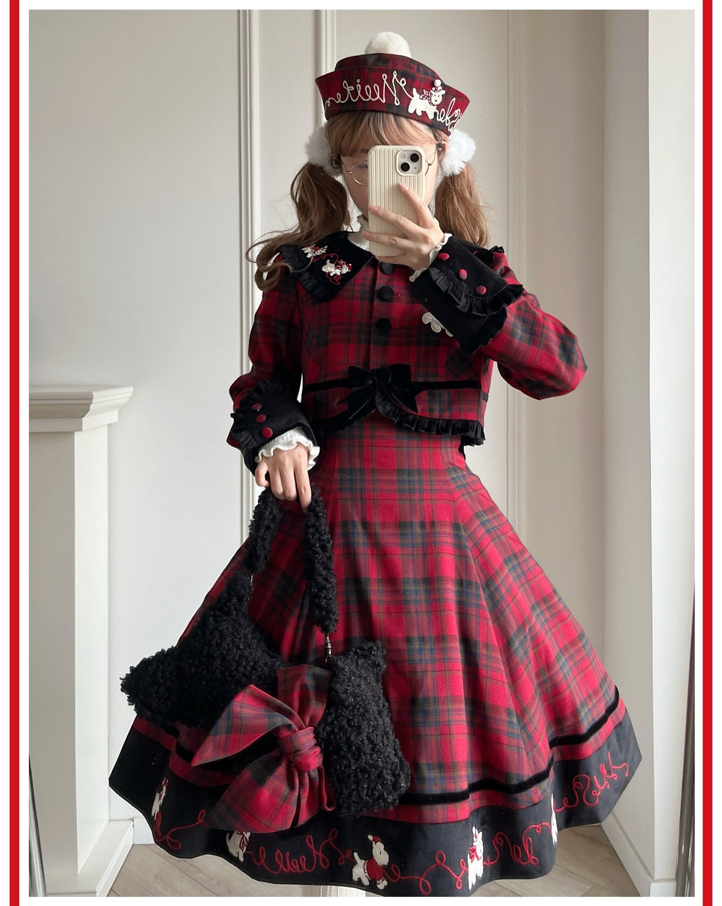 【受注予約~10/30】Puppy and WoolBall ジャンパースカート(タイプ2)・ジャケット・フルセット【iris de nuit】