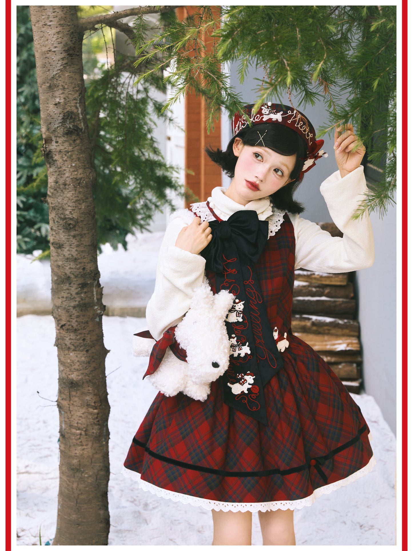 【受注予約~10/30】Puppy and WoolBall ジャンパースカート(タイプ1)【iris de nuit】