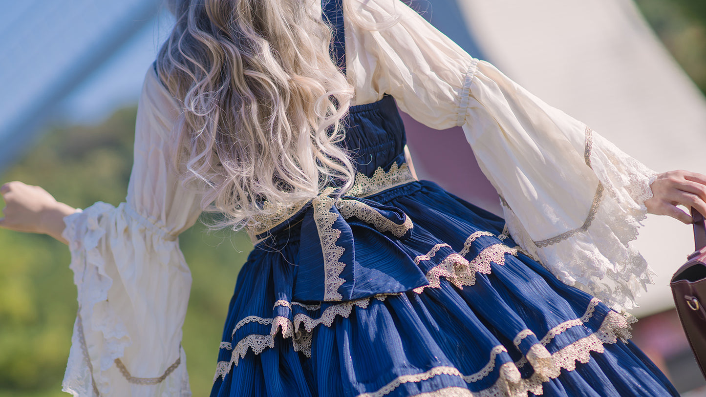 3段フリルケーキジャンパースカート【Infanta】