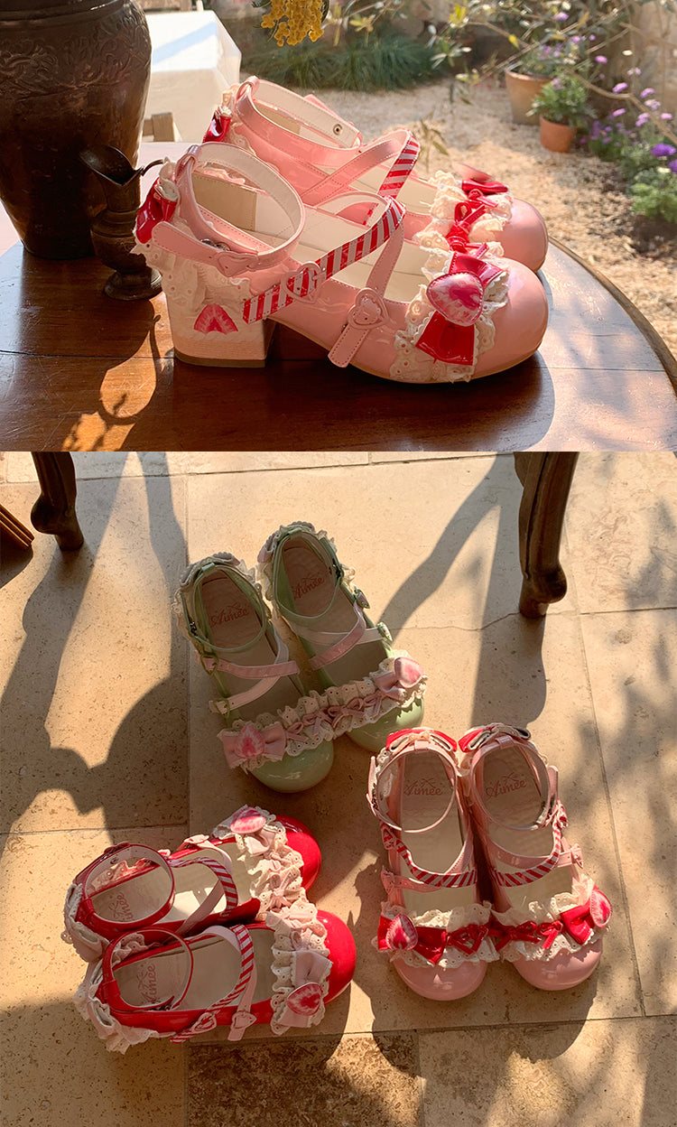 ショートケーキ ストラップシューズ(ヒールver.)【Aimee】