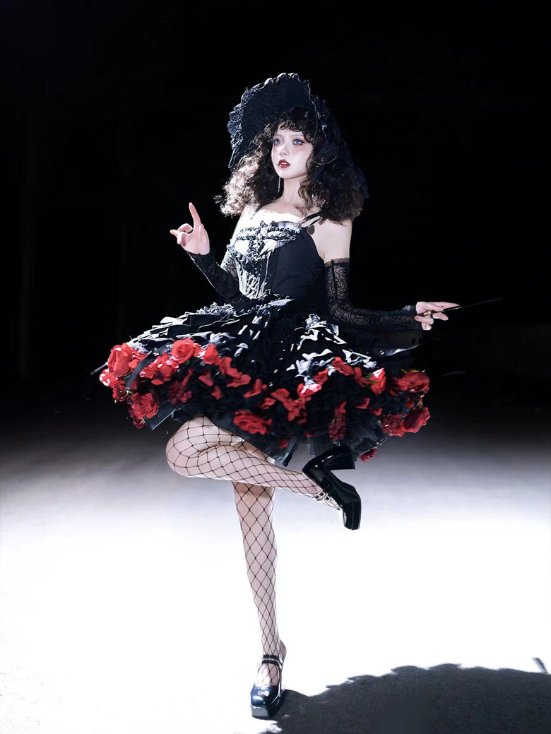 オーガンジー花パニエ(45cm丈)【Sky Rabbit×BOGUTA】