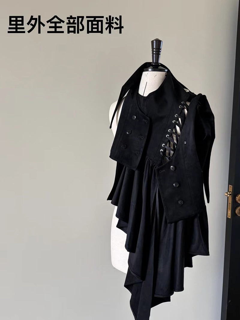 玄娥 編み上げベスト【FlowerFairyDaily】