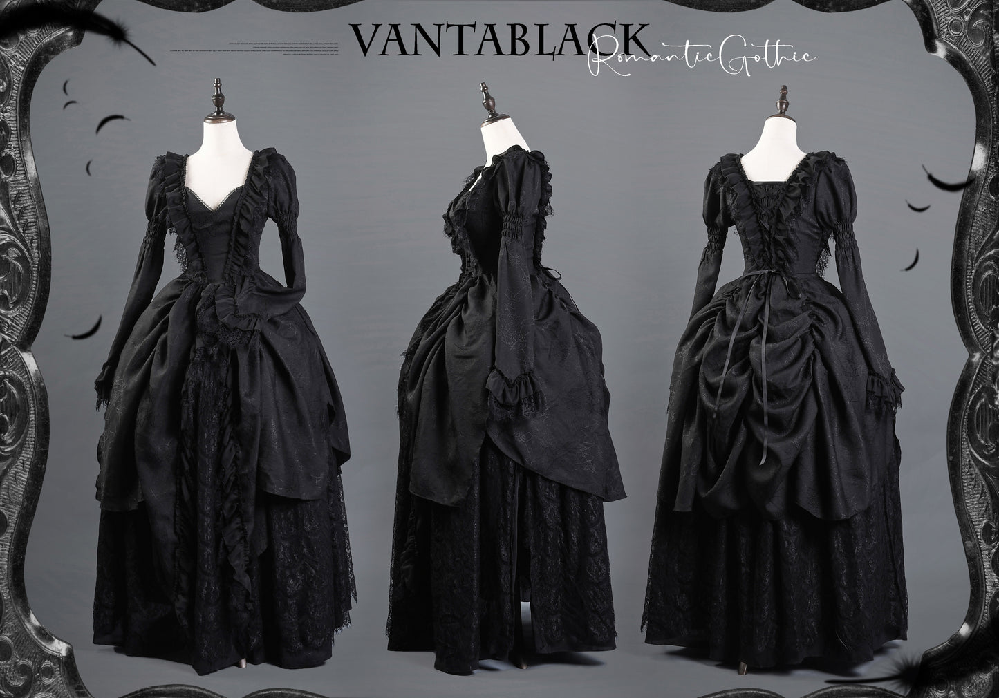 【受注予約~5/13】Her  Black Wedding セットアップ・ワンピース・ブラウス・スカート 【VantablackStudio】