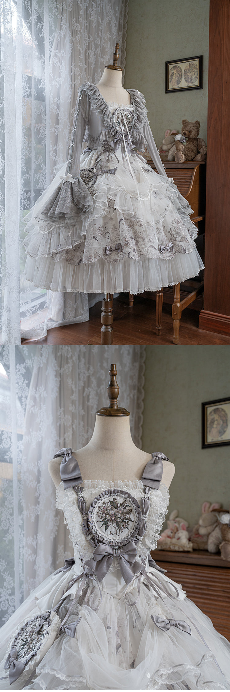 【受注予約~3/5】四季花 カーディガン【羊羊羊蘭蘭蘭】