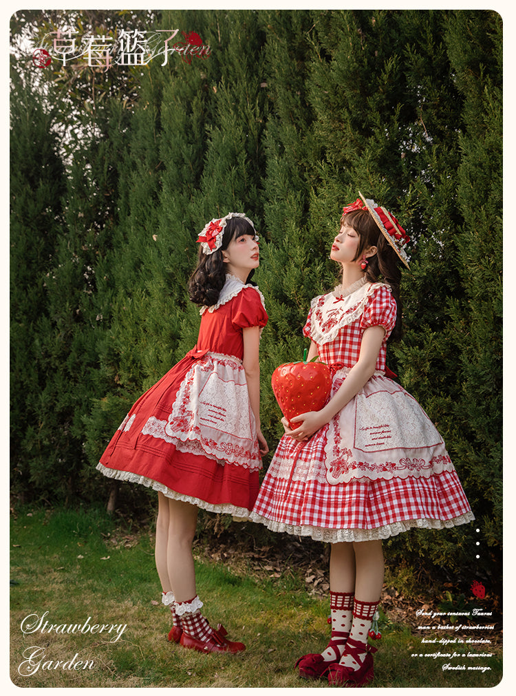 【受注予約~4/25】Strawberry Garden ワンピース【花与珍珠匣】