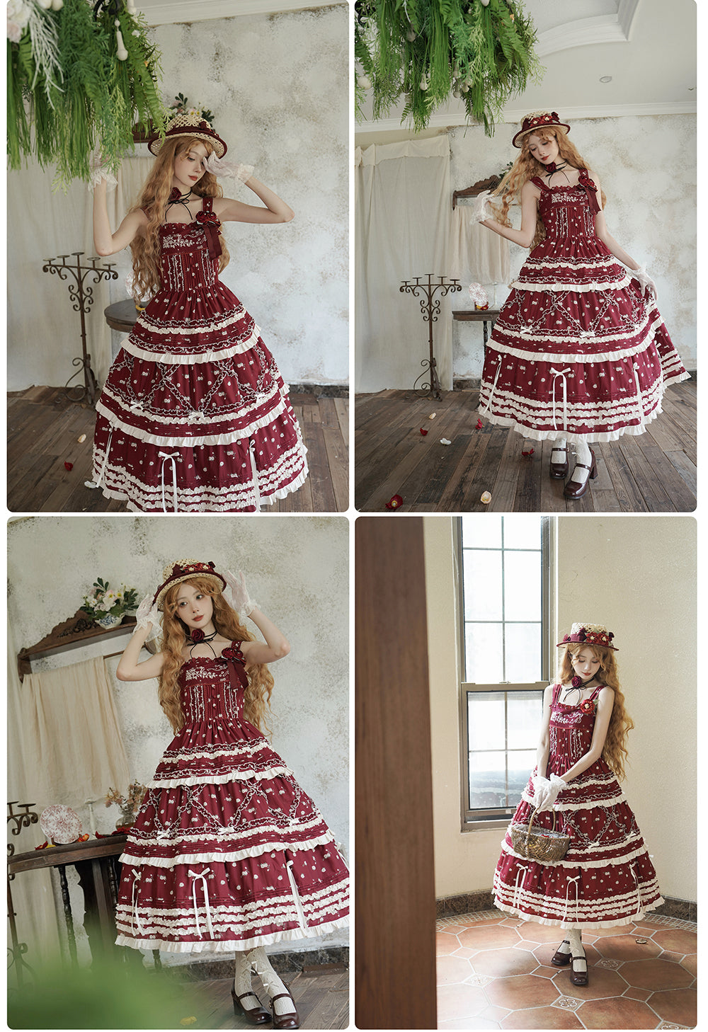 椿物語 ジャンパースカート【Little Plum】