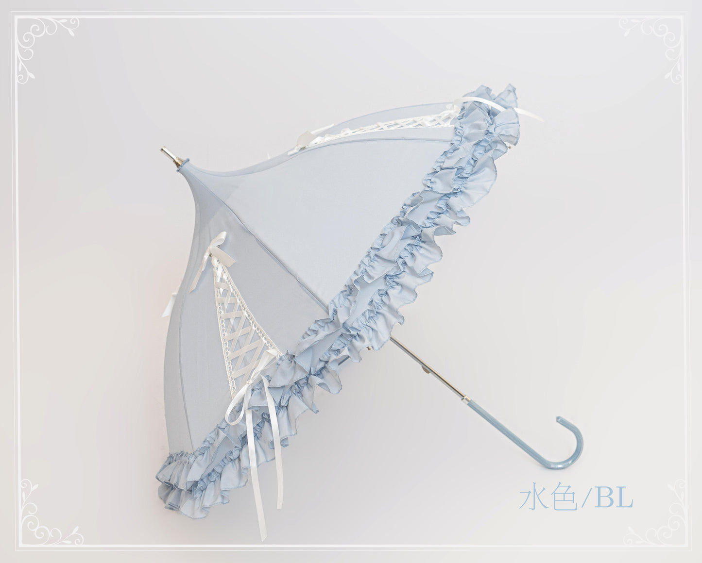 編み上げリボン 晴雨兼用 日傘【Whale Island】