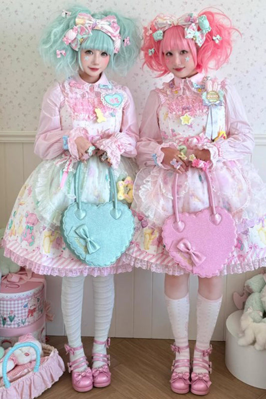 【受注予約~12/18】スカラップハートバッグ(グリッターver.)【Sheep Puff】