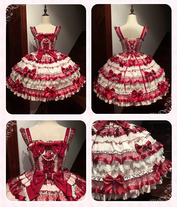 【受注予約~12/18】Ribbon Berry ジャンパースカート【櫻姫】