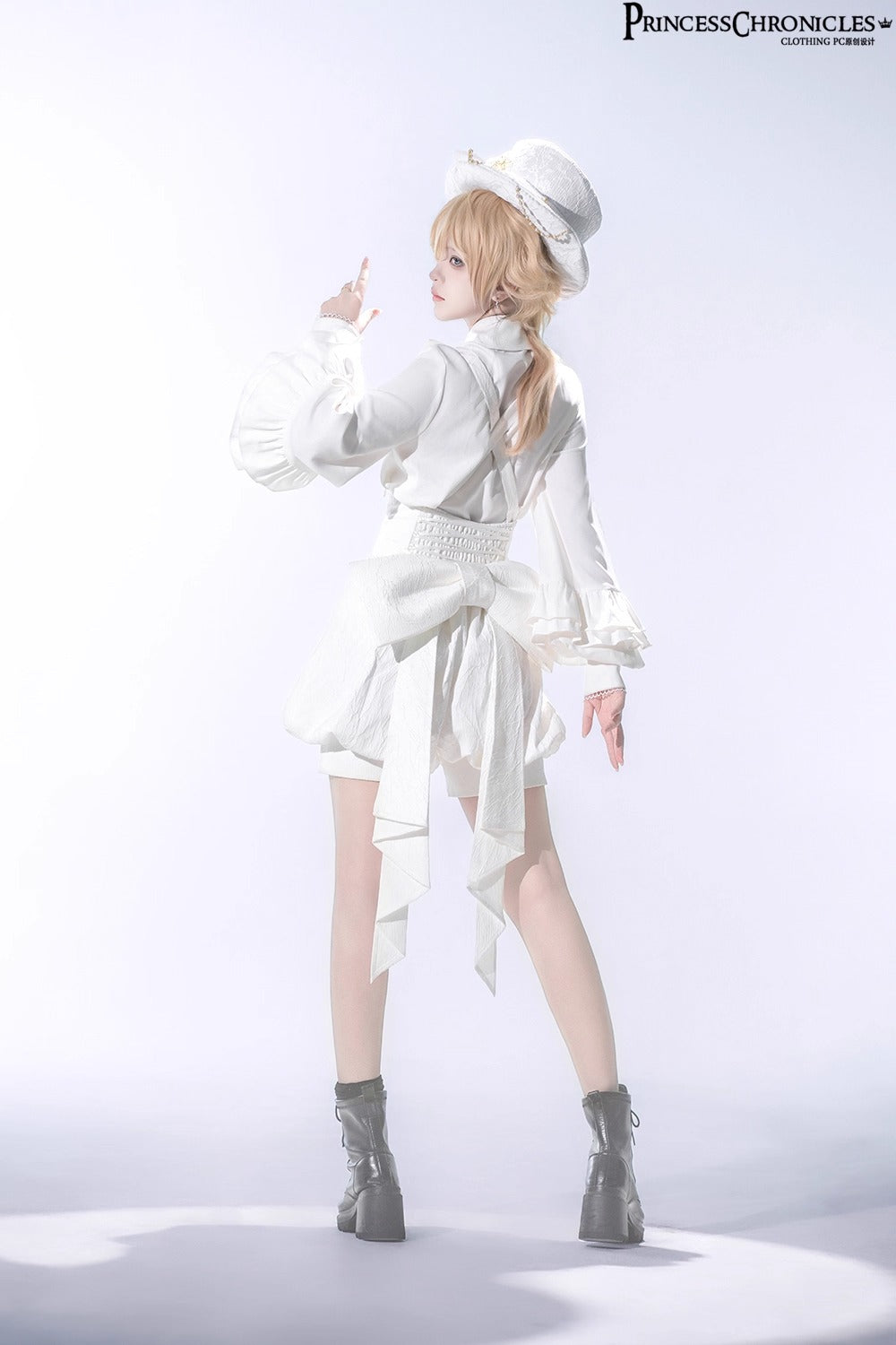 【受注予約~10/23】Puppet ブラウス・ハーフパンツ(ピンク・ホワイト)【princess Chronicles】