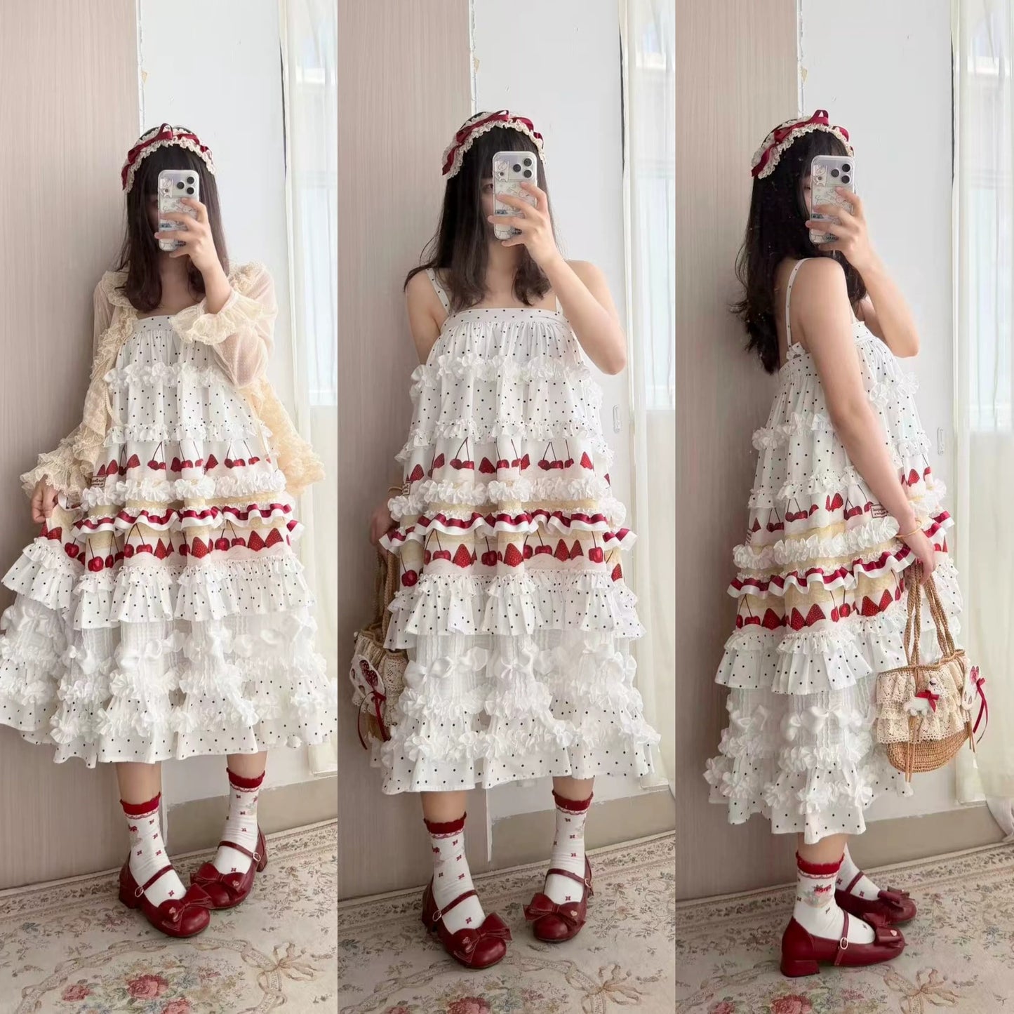 【受注予約~5/27】Creamy Strawberry Cake スカート【BacioBouquet】