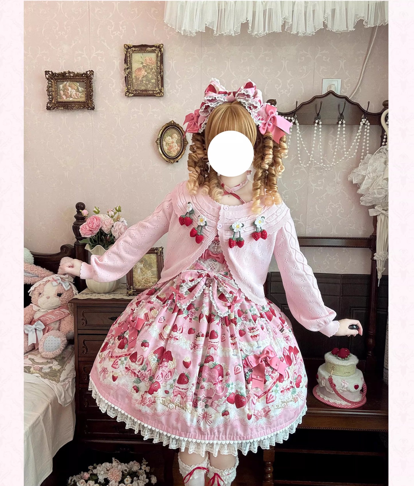 Strawberry Blossom カーディガン【Antique Doll】