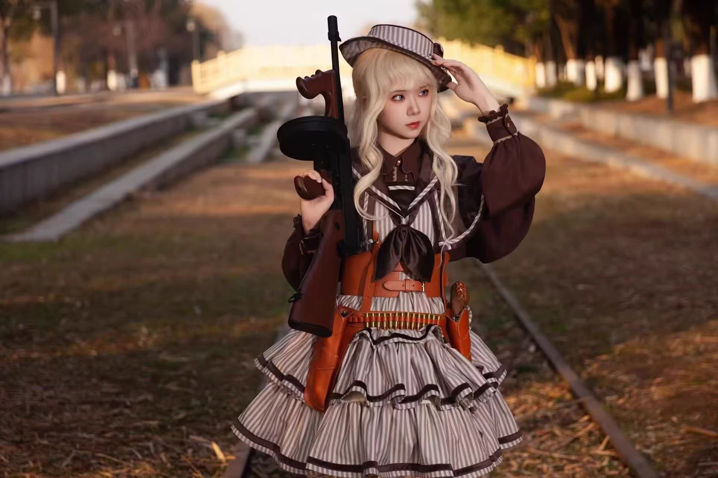 彼方の空 ケープ付きジャンパースカート【Infanta】