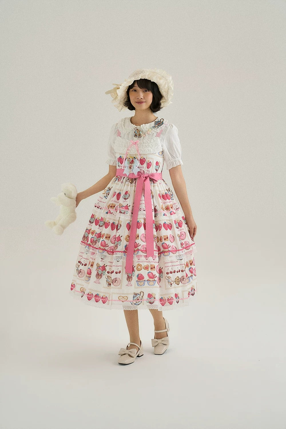 【受注予約~6/24】Strawberry Parfait Tea ブラウス【Miss Cube】