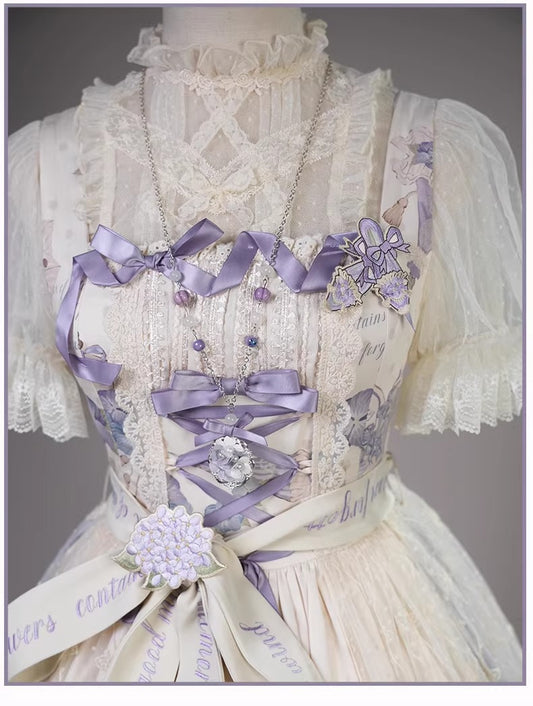 【受注予約~4/13】紫藤回顧録 ジャンパースカート【南笙阁】