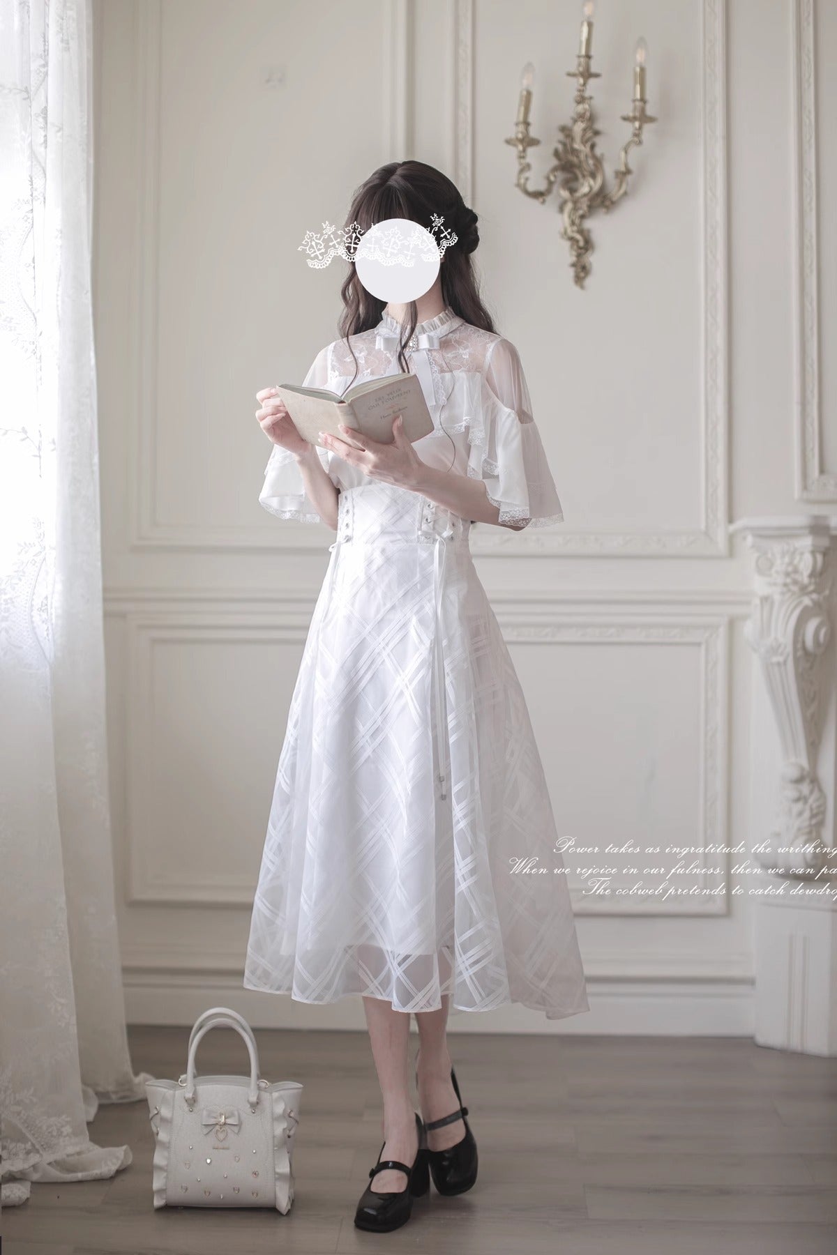 Whispers Forest トップス・スカート(ホワイト)【胡桃木JK】