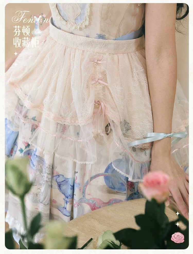 【受注予約~4/29】Fenton Curio Cabinet ワンピース・ジャンパースカート・エプロン【花与珍珠匣】