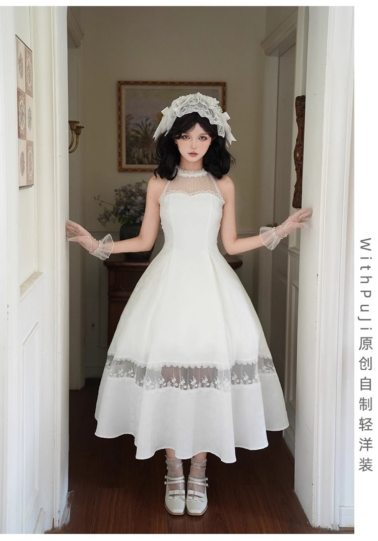 幅広レースヘッドドレス【With Puji】