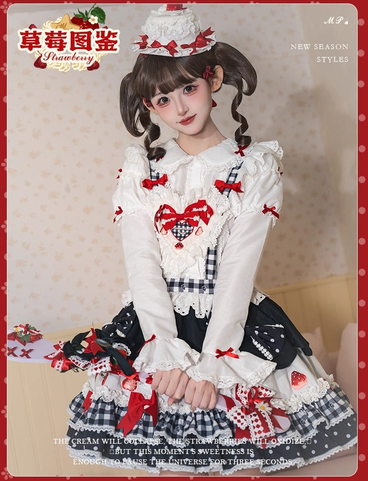 【受注予約~11/18】Strawberry Cake Illustration スカート【花与珍珠匣】