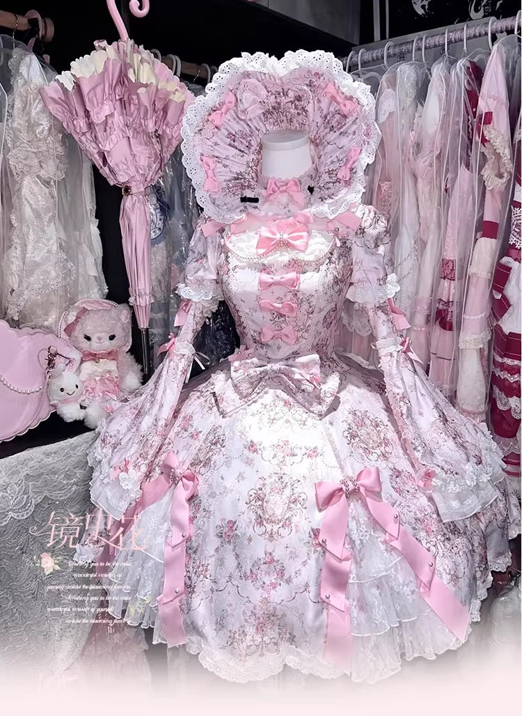 【受注予約~1/7】鏡中花 ワンピース【Dream Lolita】