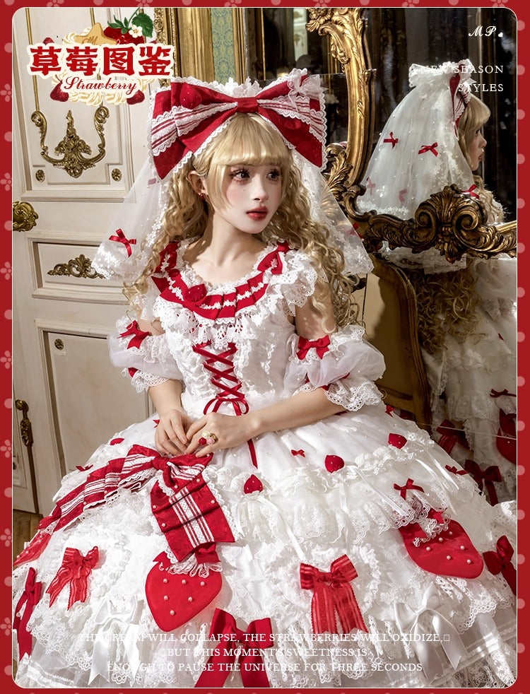 【受注予約~11/18】Strawberry Cake Illustration ワンピース(タイプ1)【花与珍珠匣】