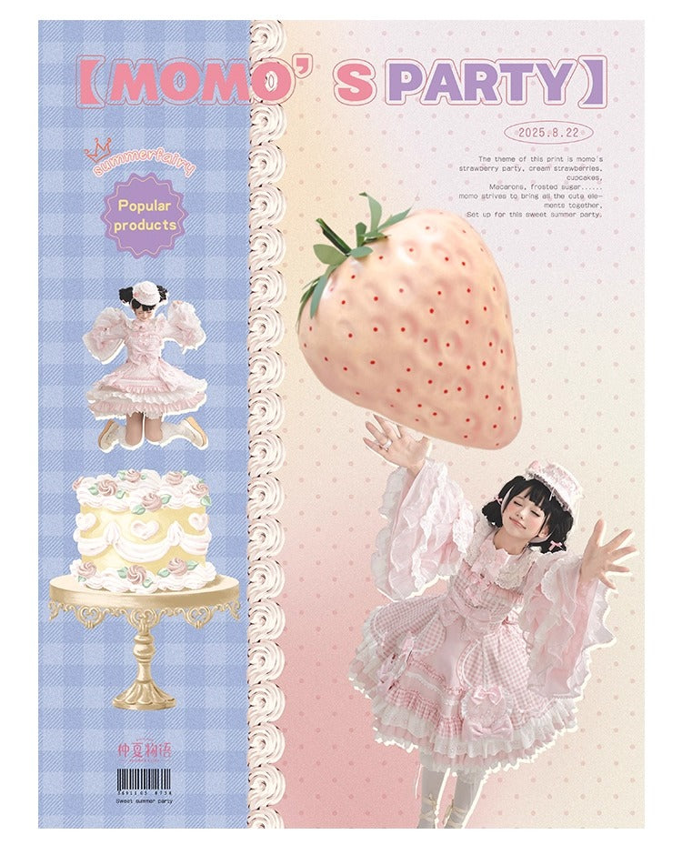 【受注予約~8/28】Strawberry momo Party ジャンパースカート【仲夏物語】