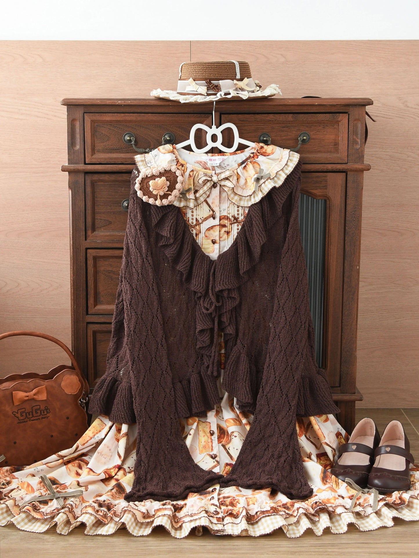 Sunset Bouquet フリルカーディガン【MIST】