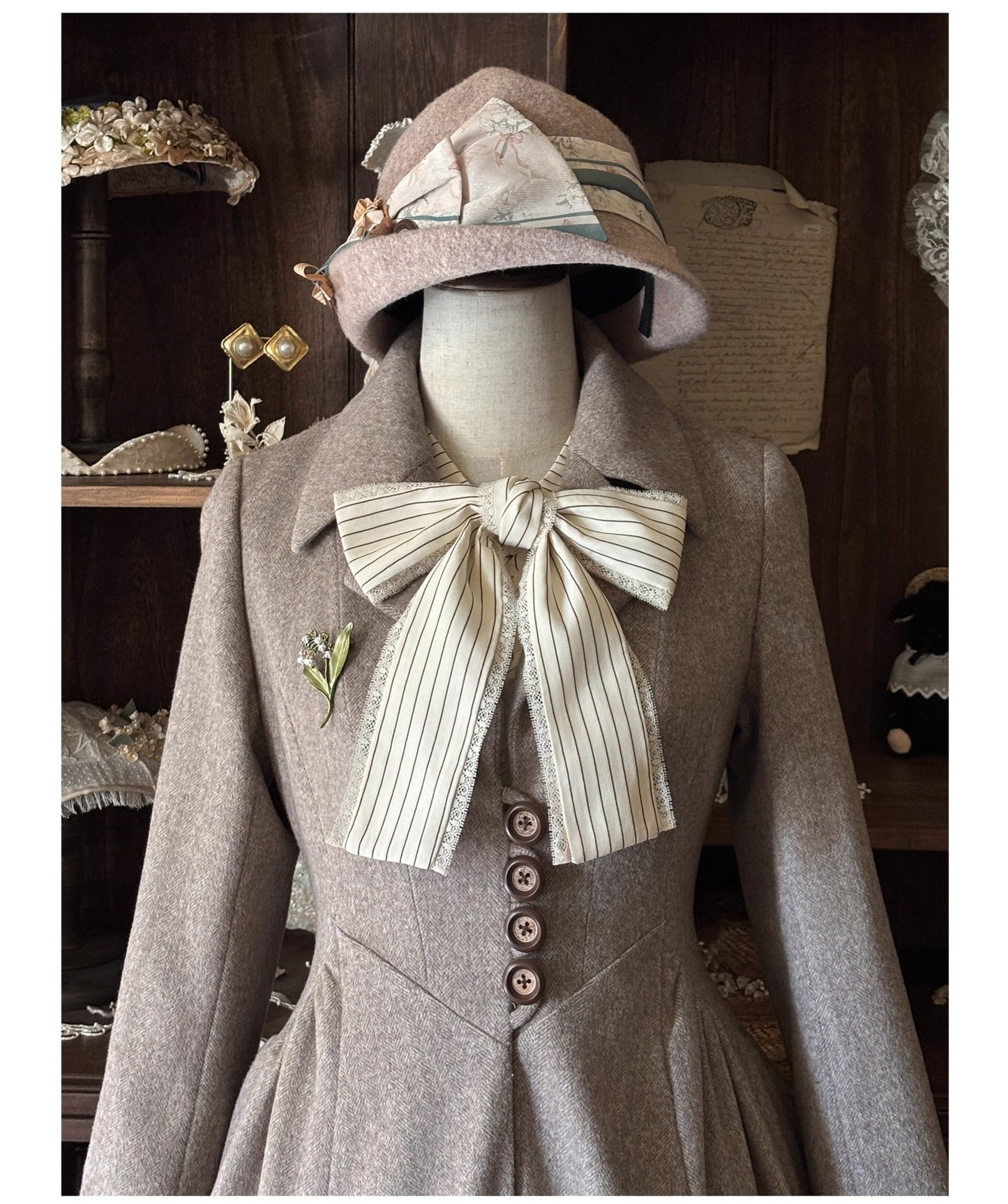 【受注予約~12/23】鈴蘭と冬 アクセサリー【Button Bear】