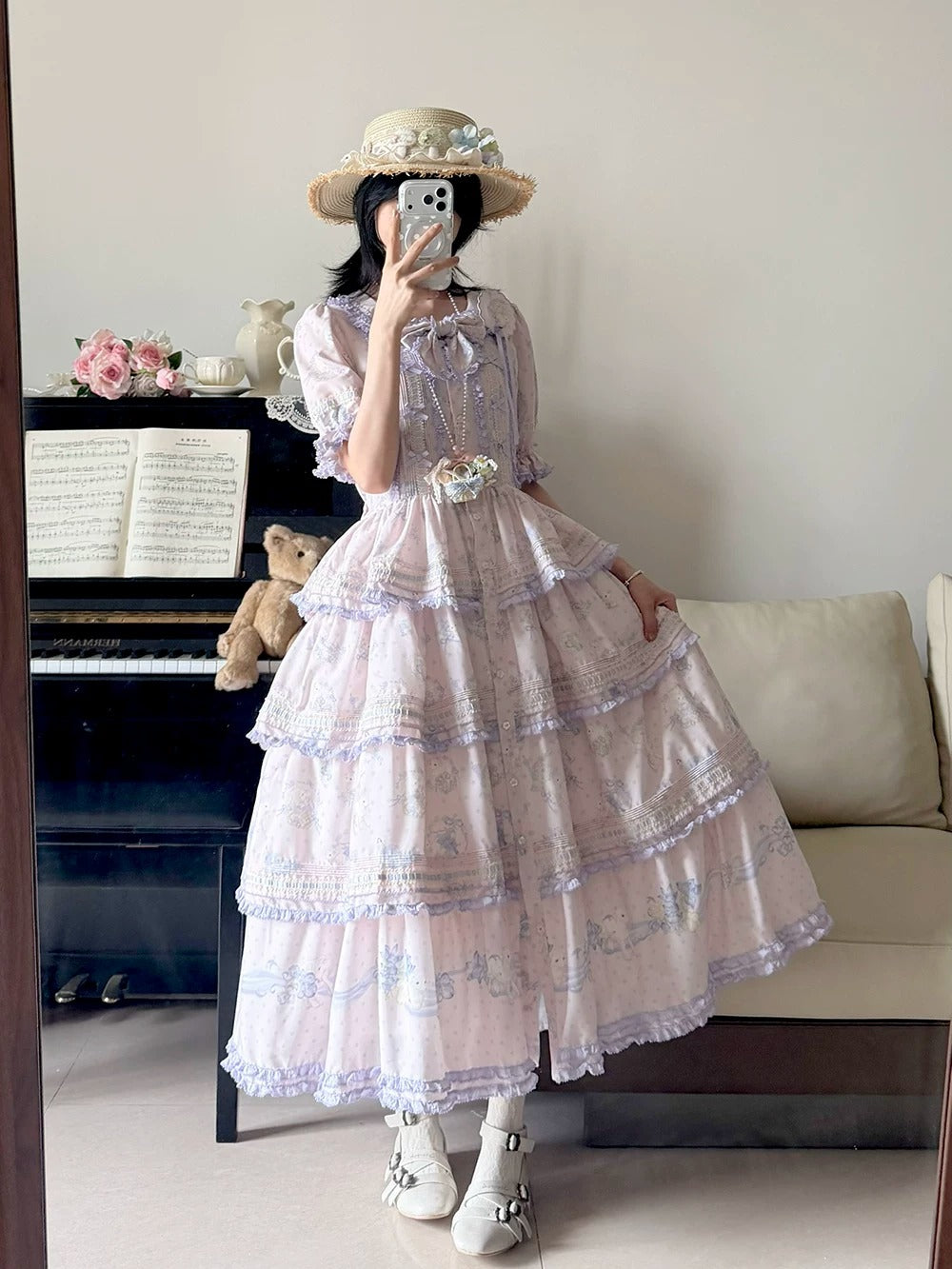 【受注予約~6/11】Blossom Lamb ワンピース(タイプ1)【Miss Point】