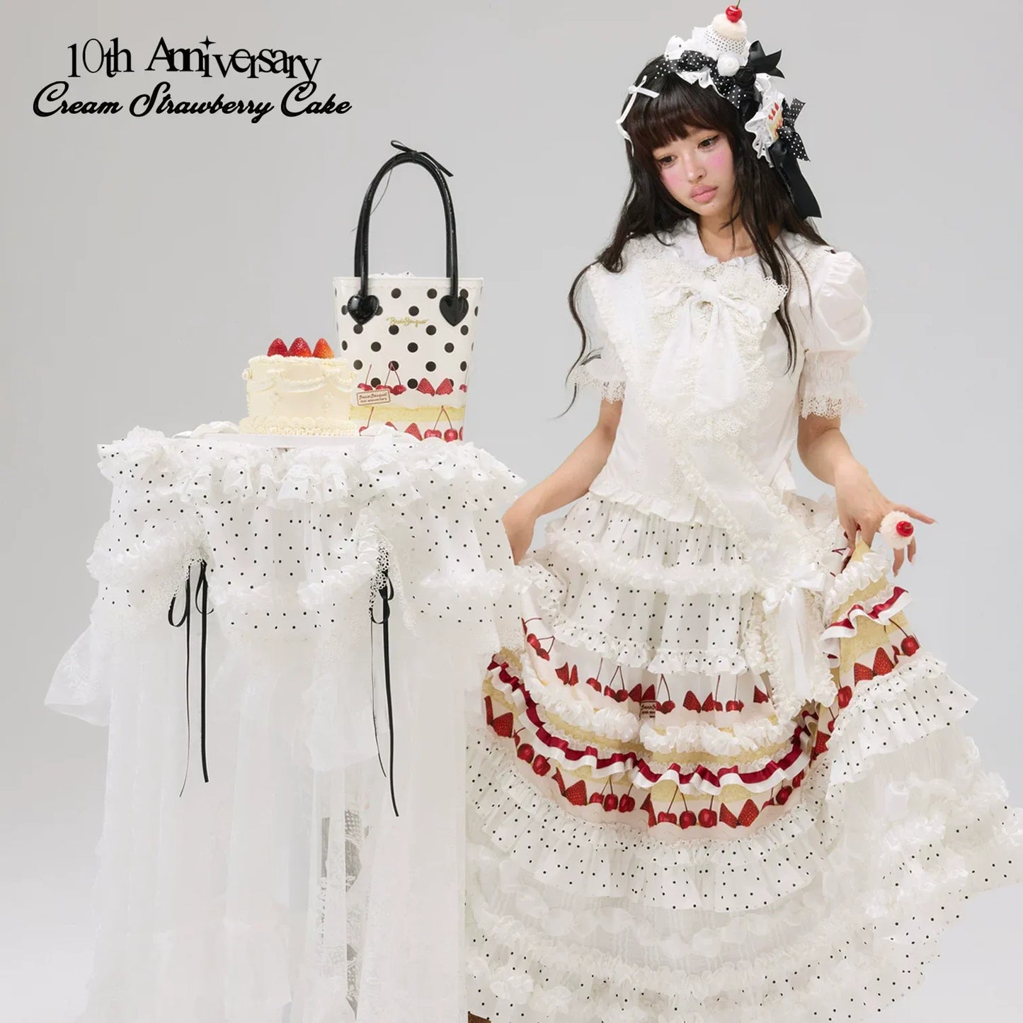 【受注予約~5/27】Creamy Strawberry Cake アクセサリー【BacioBouquet】