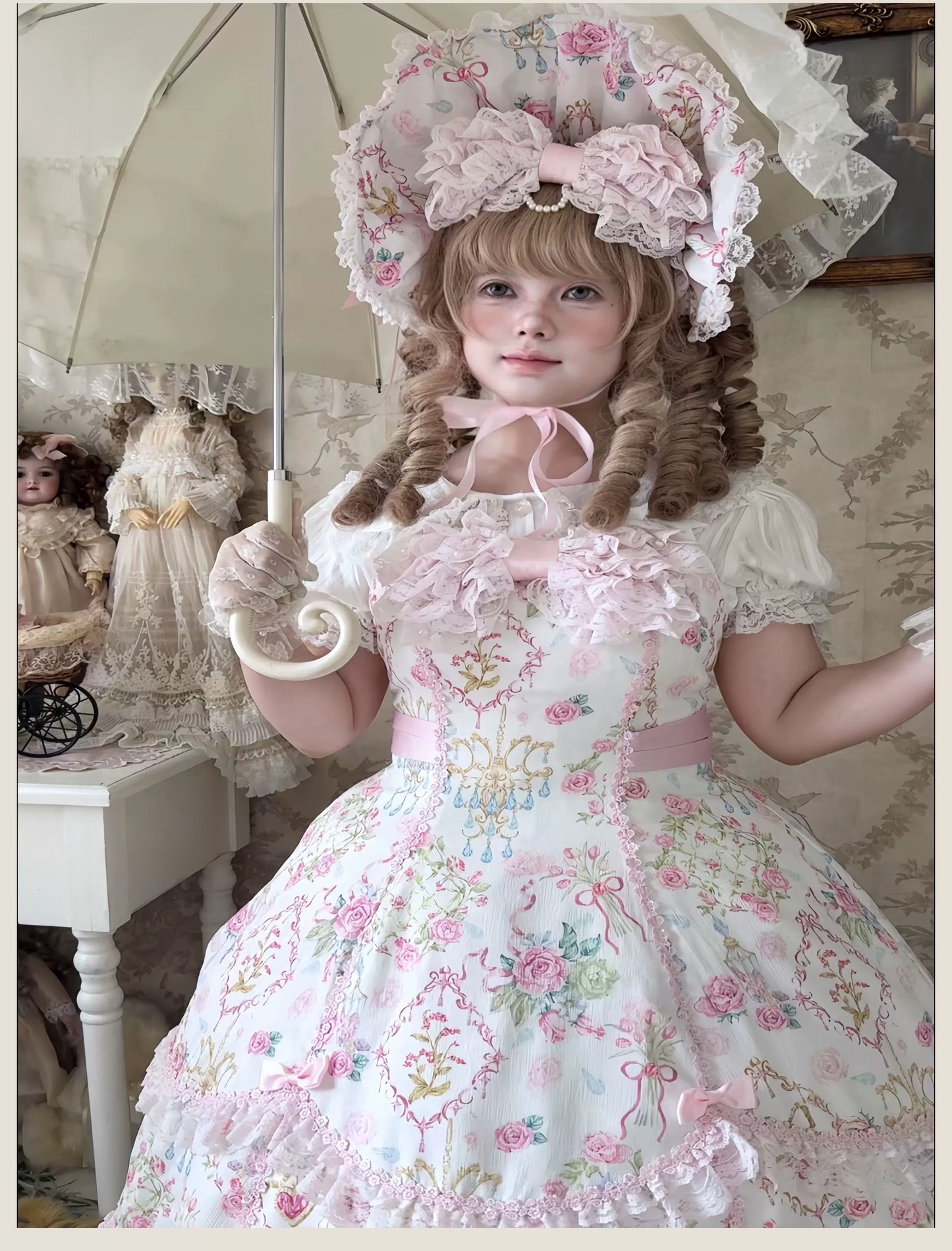 Vintage Flower Wall ブラウス【TaTaTa Lolita】
