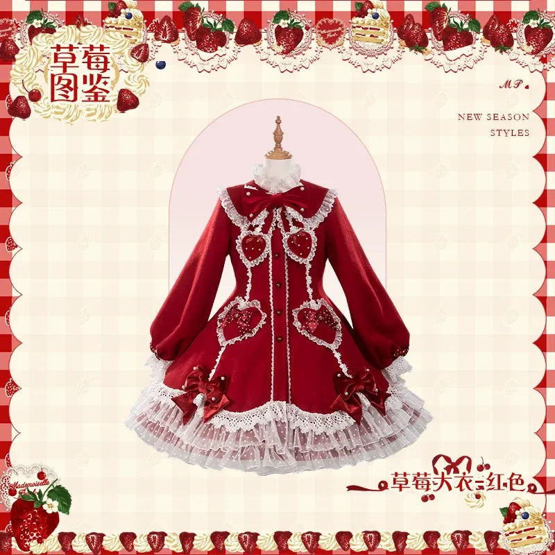 【受注予約~8/27】Strawberry Cake Illustration コート【花与珍珠匣】