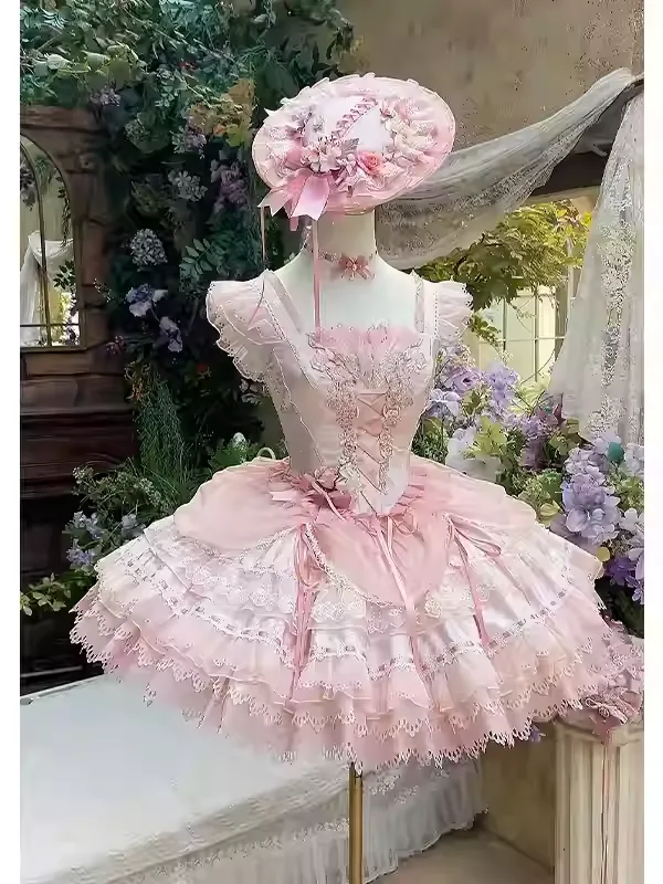 【受注予約~4/5】Lily・Bluebell・LittleYellow・LittleRose ジャンパースカート【咩耶】