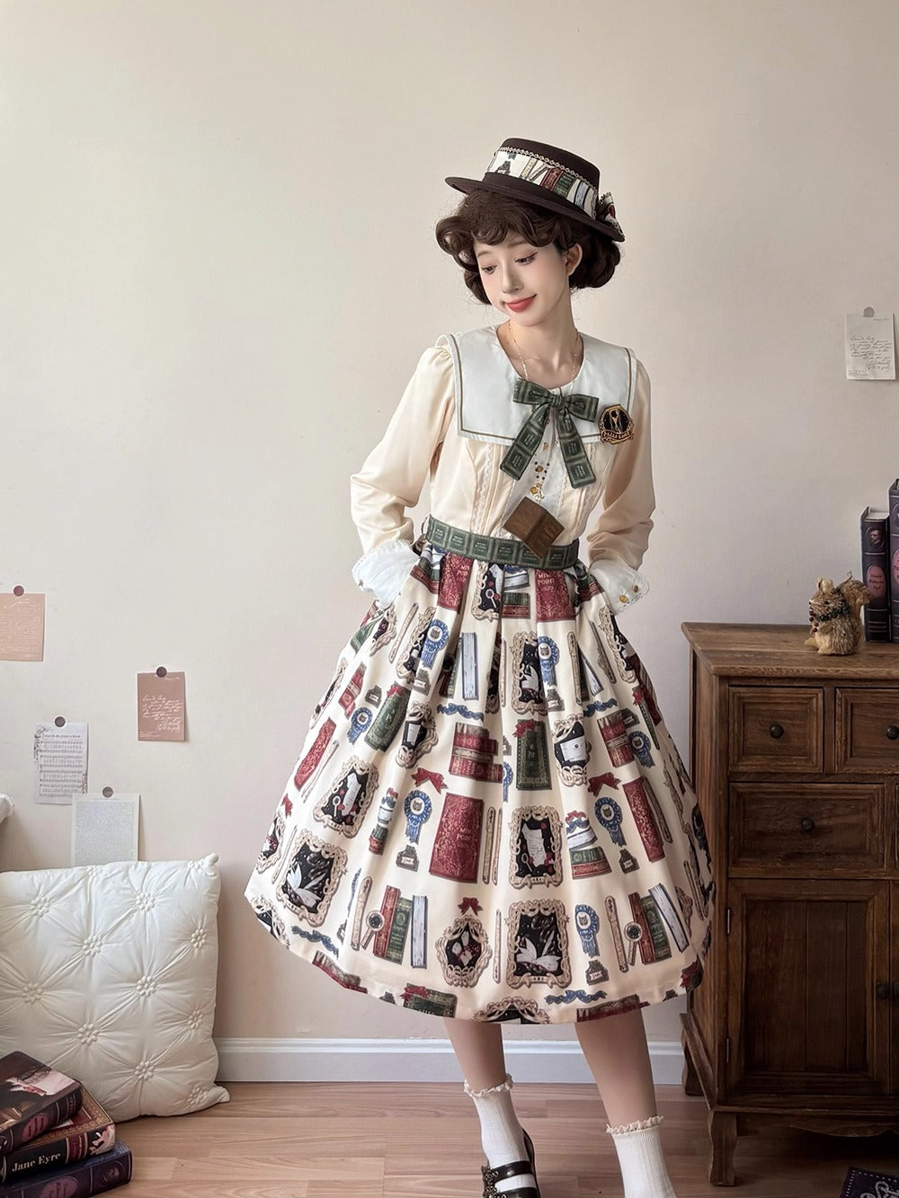 【受注予約~10/22】Wheat Book ワンピース【Miss Cube】