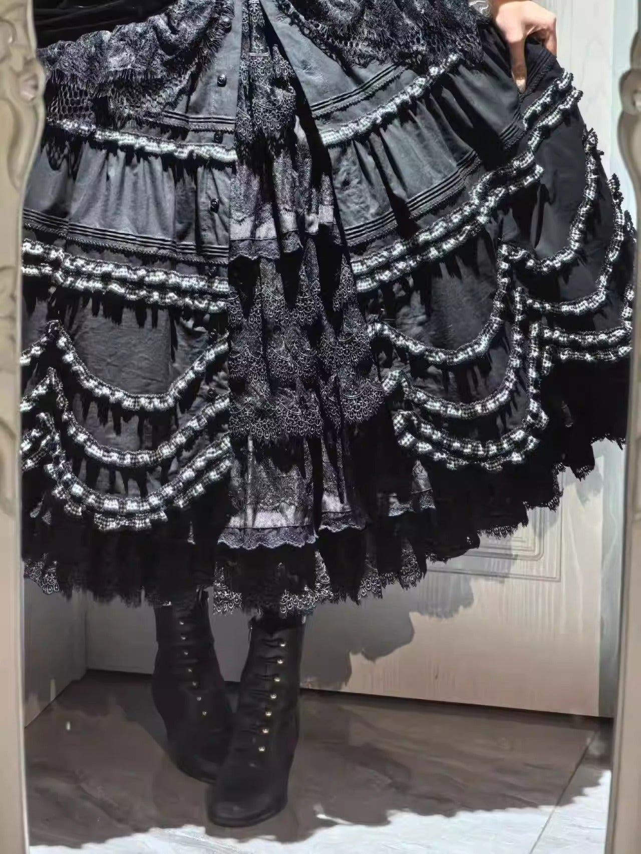 【受注予約~3/11】小花海 ワンピース (タイプ2)【暖屿洋装】