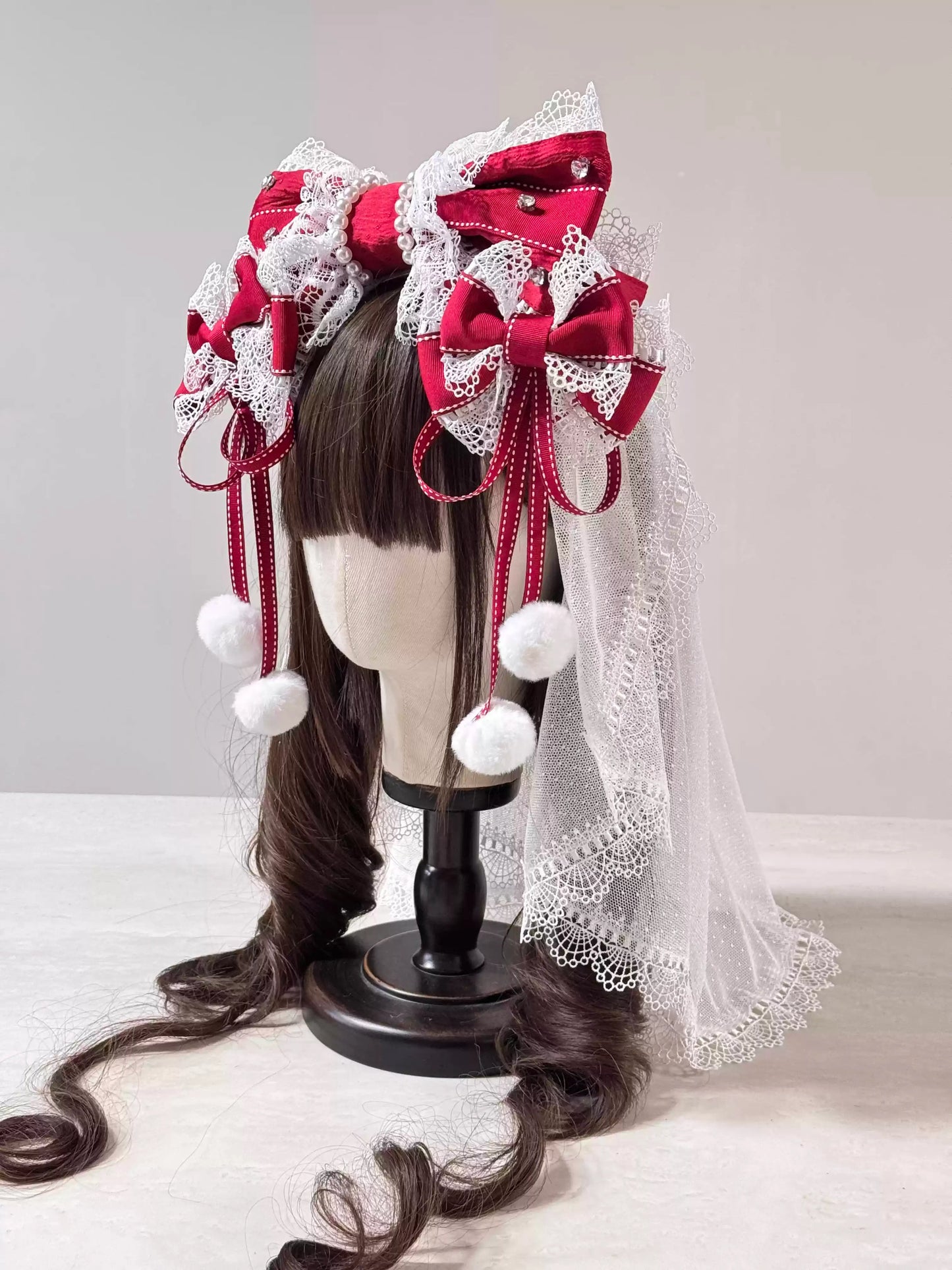 ヴェール付きリボンピン【妹抖手作工作屋】