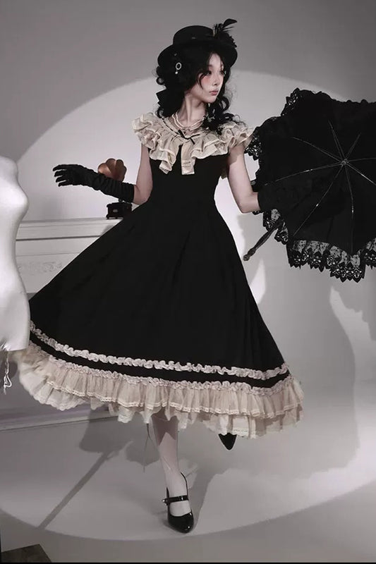 【受注予約~4/31】Lily in the Wind ジャンパースカート【晨雾与莺】