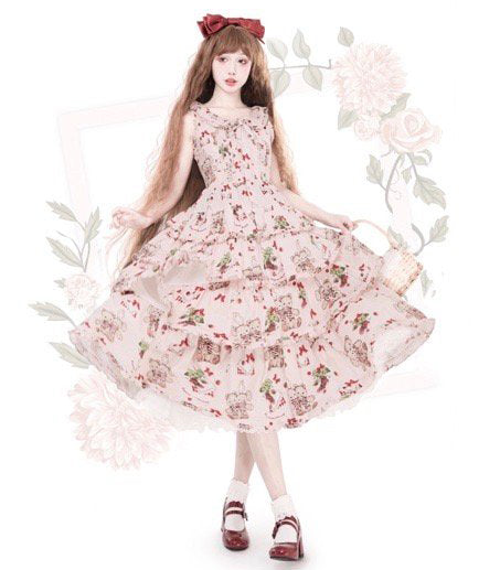 【受注予約~2/28】Camellia Berry ジャンパースカート(タイプ2)【Spring Flower Language】