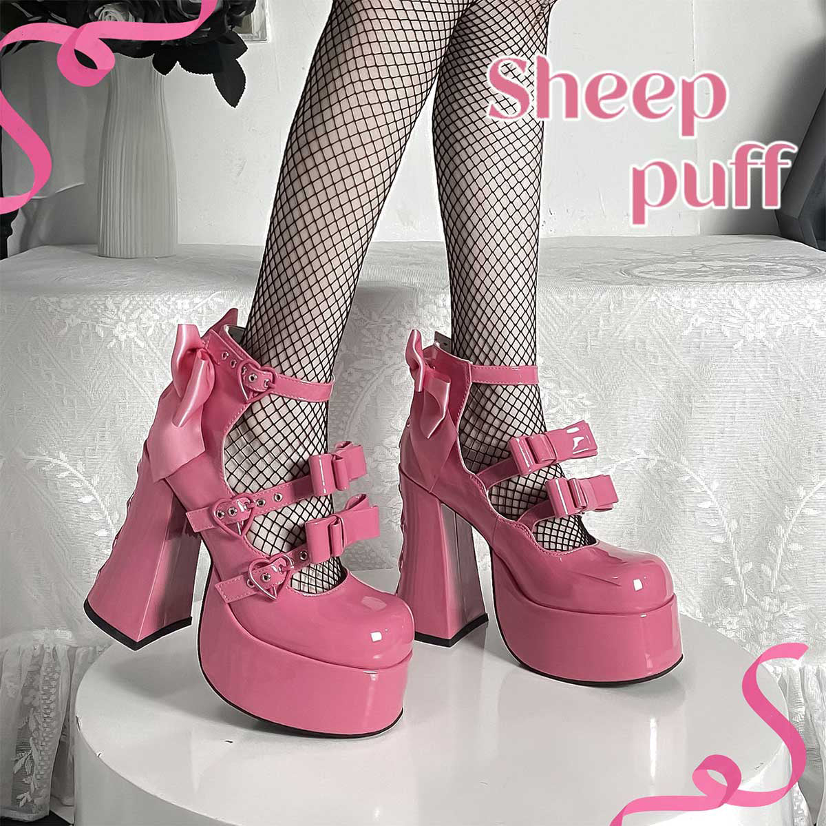 Barbie Party ストラップシューズ【SHEEP PUFF】