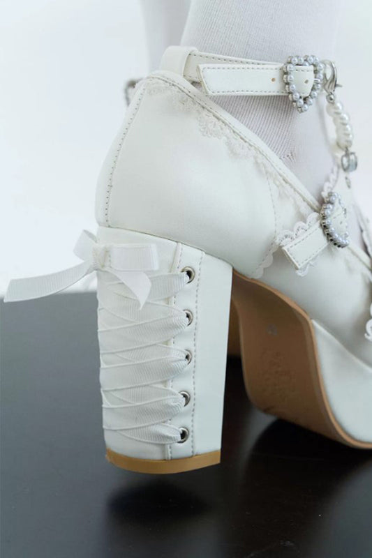 【受注予約~12/17】Jewel Bud クロスストラップシューズ【Sheep Puff】