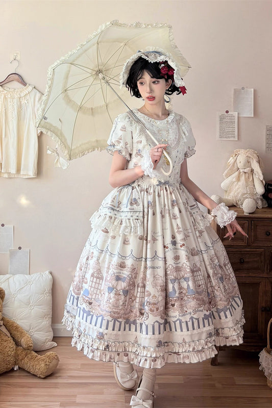 【受注予約~12/10】Antique Dessert Shop ワンピース【babyblue】