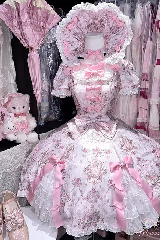 【受注予約~1/7】鏡中花 ワンピース【Dream Lolita】