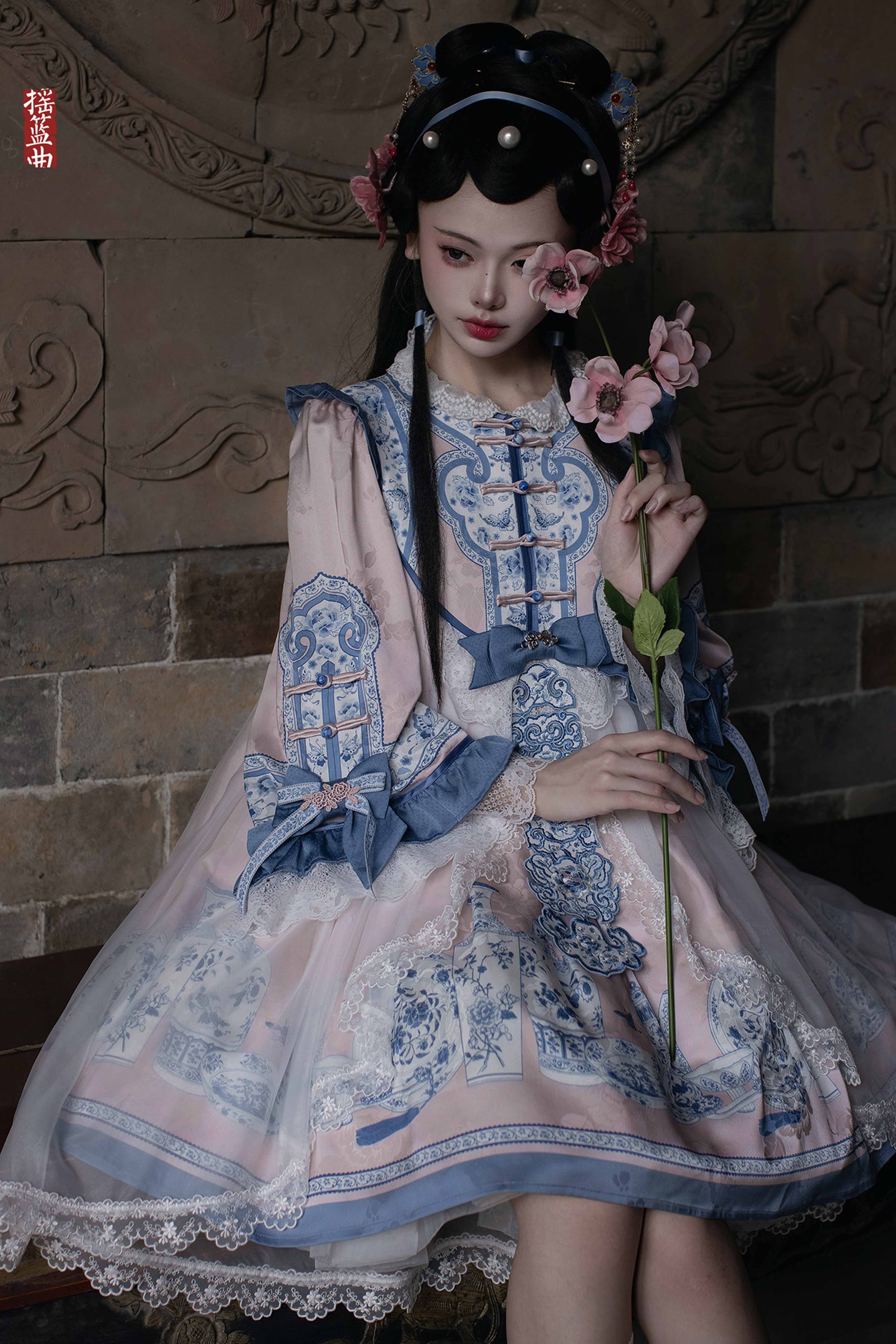 華麗な芸術品✨夢の世界へ旅立ちに纏う✨ブルーローズ 蒼薔薇 ワンピース ドレス✨ 幻想夢鏡 ワンピース(タイプ2)【Lullaby】 – Epetice