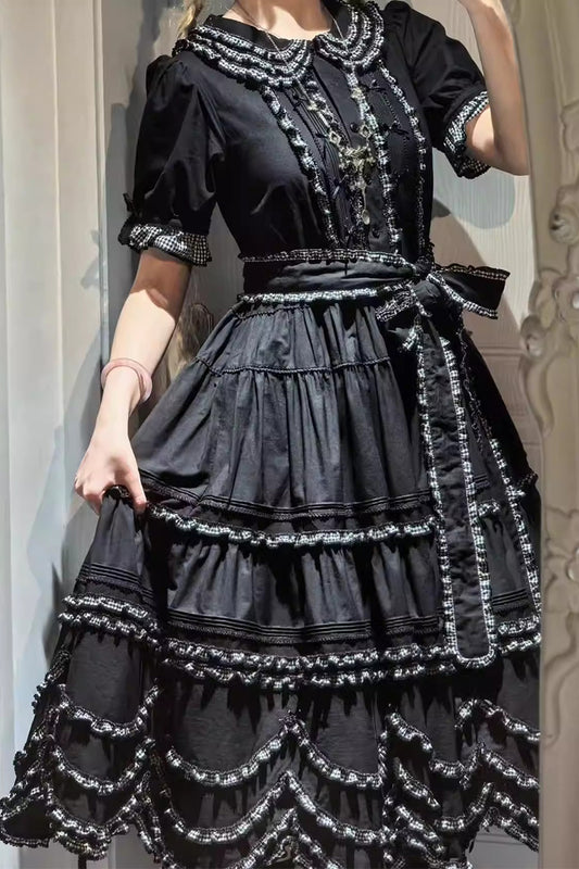 【受注予約~3/11】小花海 ワンピース (タイプ2)【暖屿洋装】